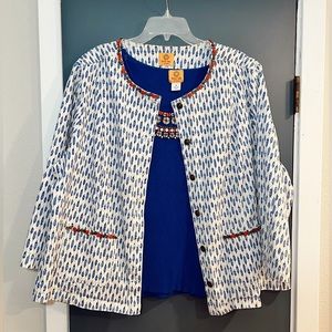 Blue and white blazer!!
